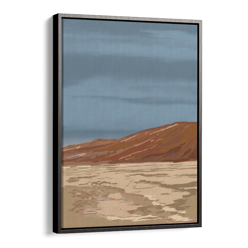 Stunning Namibian Dunes landscape paintings in a black floater frame, perfect for transforming your space.