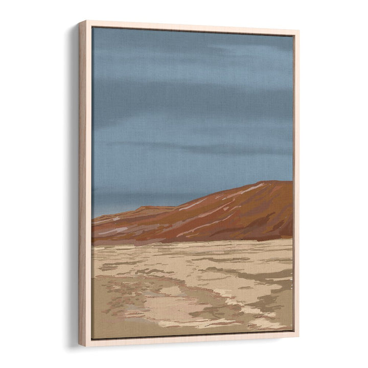 Stunning NAMIBIAN DUNES, LANDSCAPE PAINTINGS in oak wood frame, perfect for enhancing your decor with desert beauty.