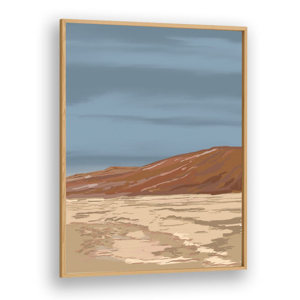 Stunning NAMIBIAN DUNES, LANDSCAPE PAINTINGS in oak frame, capturing the beauty of the ancient Namibian desert.