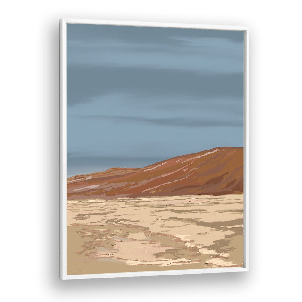 Stunning Namibian Dunes landscape paintings in a white frame, capturing the essence of Africa's oldest desert.
