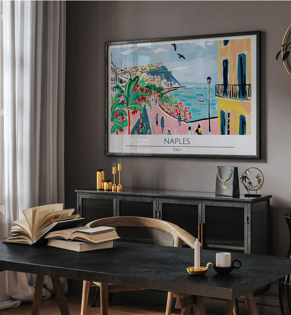 naples city-italy travel posters Artwork I placed on a Wall