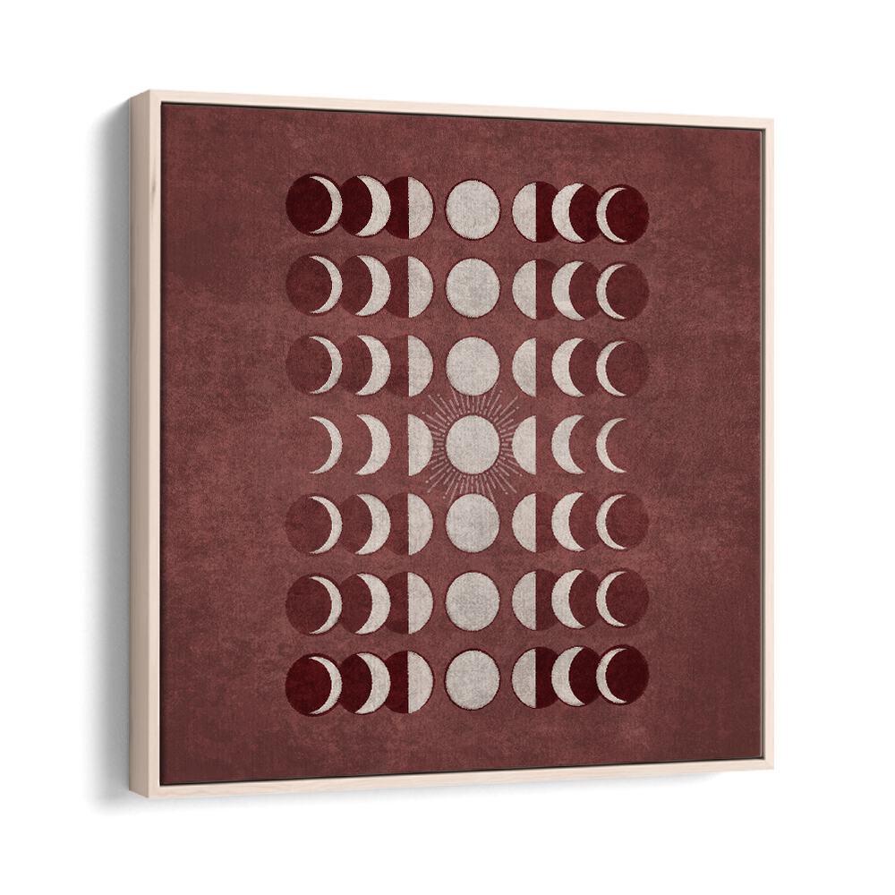 Elegant VISNE MOONS PHASES, BOHO ART PAINTINGS in rich colors, perfect for transforming any living space.