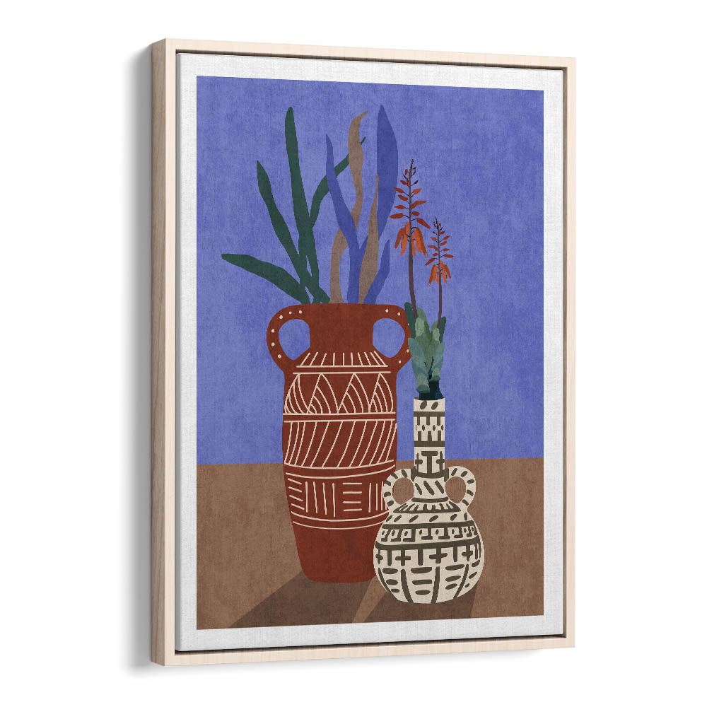 Elegant FLOWER VASE III, BOHO ART PAINTINGS by Emel Tunaboylu, perfect for elevating your decor.