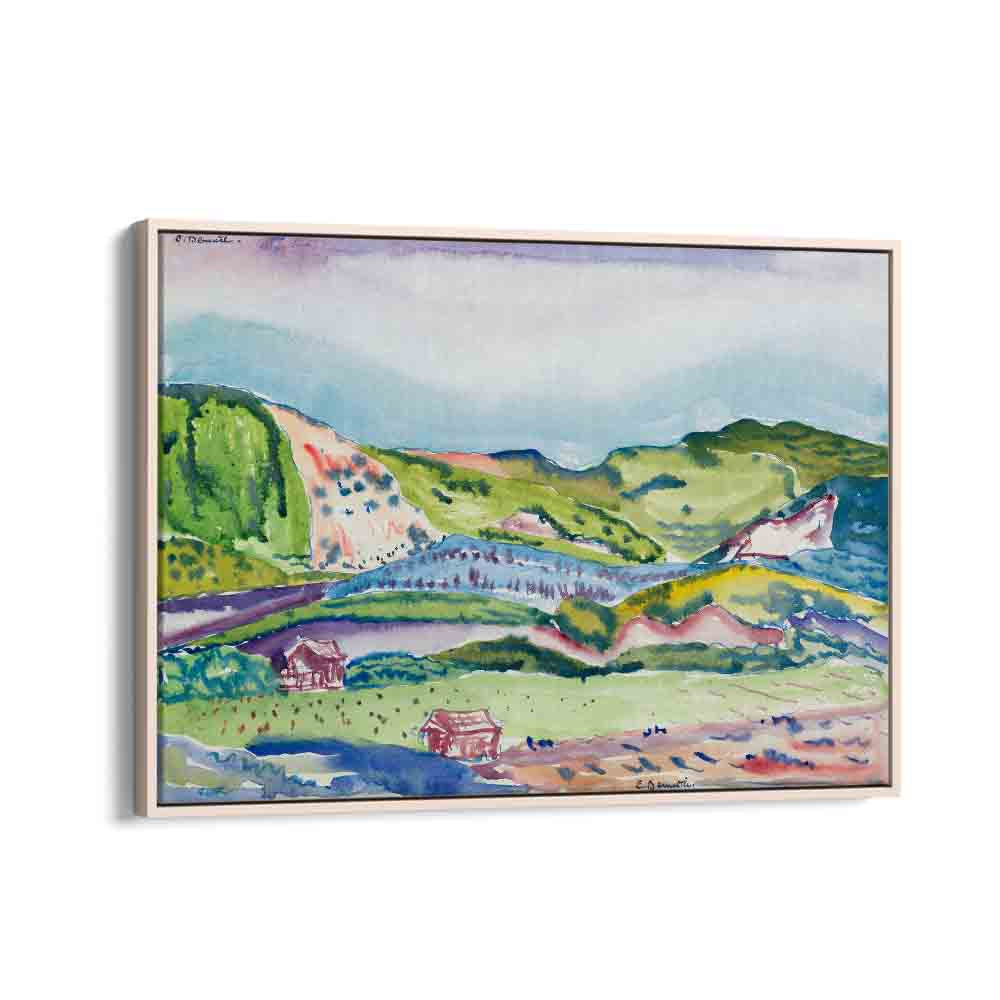 painting - MOUNTAIN WITH RED HOUSE (CA. 1913) by Asianmonk