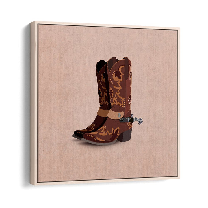 BOTLAR, COWBOY artwork showcases stylish cowboy boots, perfect for modern Americana decor lovers.