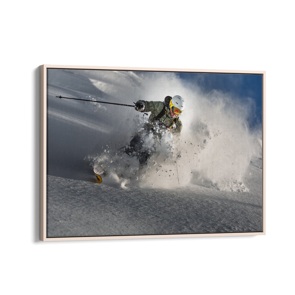 Discover dynamic action with GO FOR IT, PHOTOGRAPHY PRINTS, showcasing thrilling skiing in stunning detail.