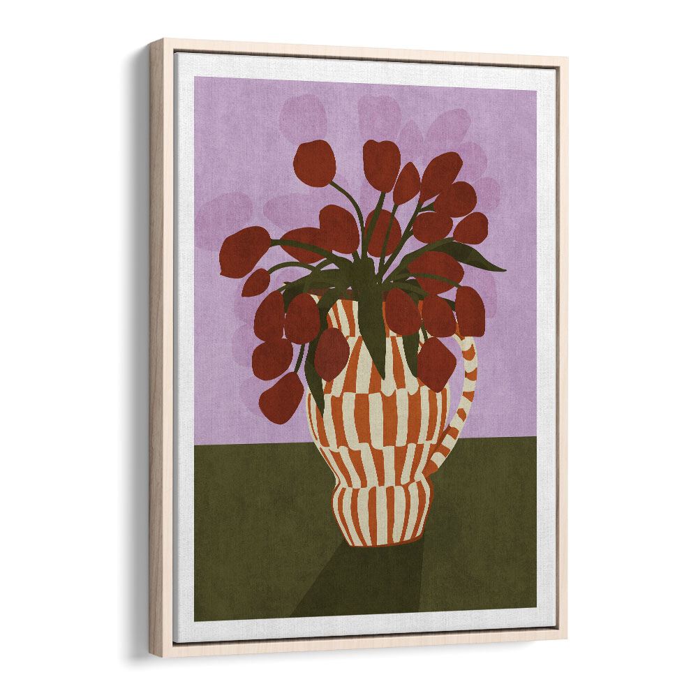 Stunning FLOWER VASE I, BOHO ART PAINTINGS by Emel Tunaboylu, perfect for elevating any modern home decor.