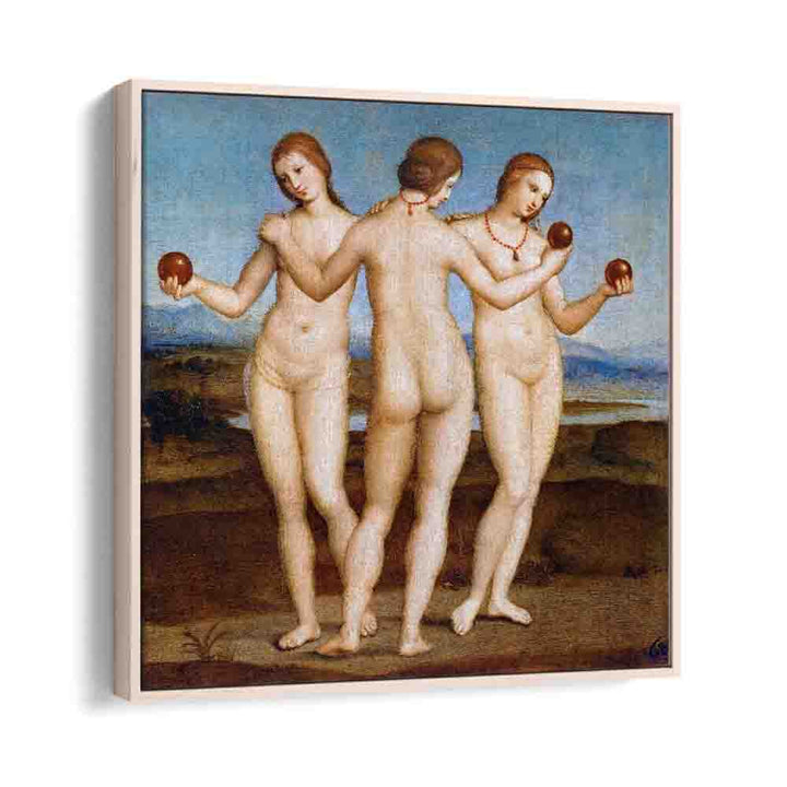 pop art painting - RAPHAEL'S THREE GRACES (1504) by Asianmonk