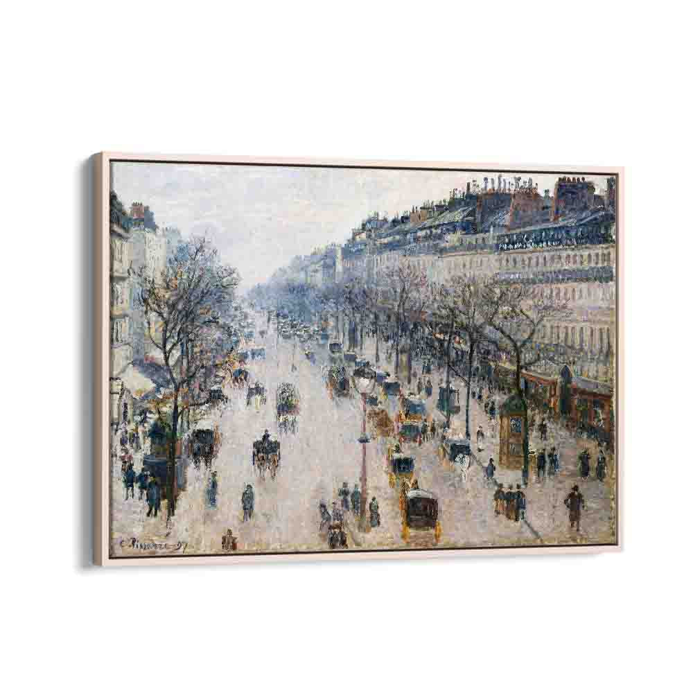 painting - THE BOULEVARD MONTMARTRE ON A WINTER MORNING (1897) by Asianmonk