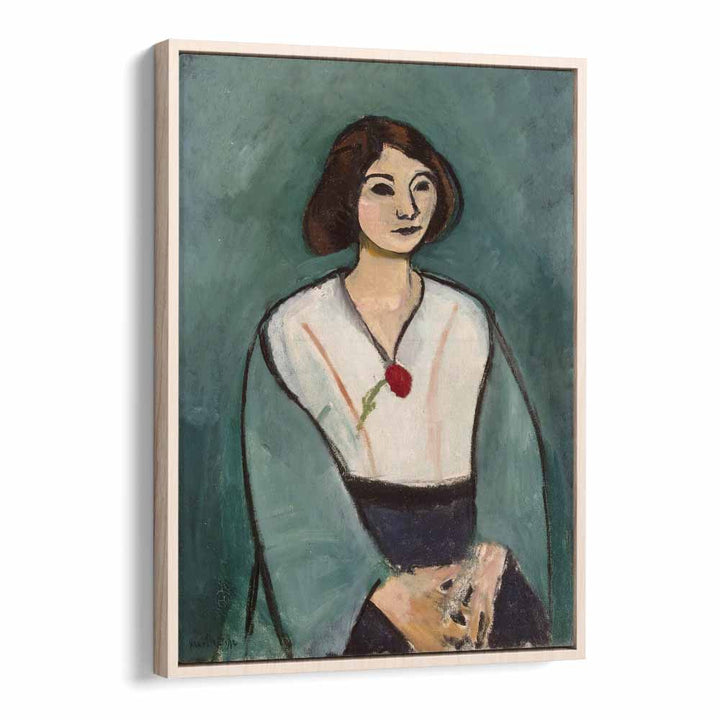 artist x collabs painting - WOMAN IN GREEN WITH A CARNATION (1909) by Asianmonk