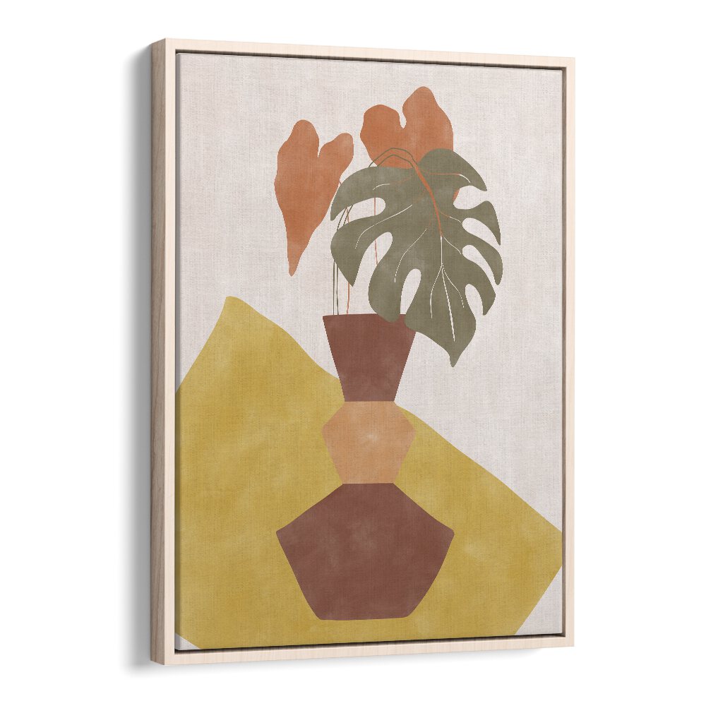 BROWN FLOWER POT, BOHO ART PAINTINGS by Elena Ristova adds a nature-inspired touch to your decor.