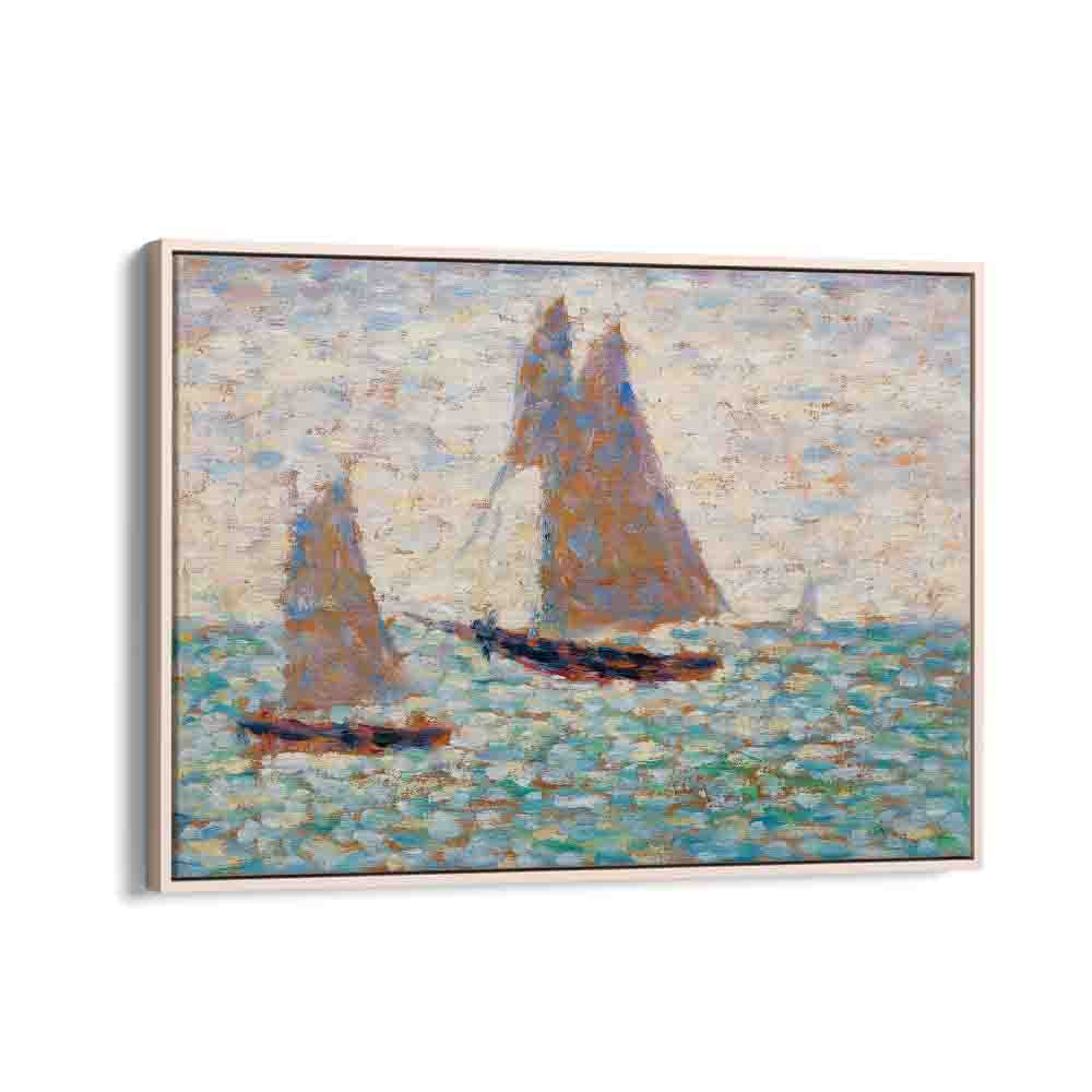 painting - TWO SAILBOATS AT GRANDCAMP by Asianmonk
