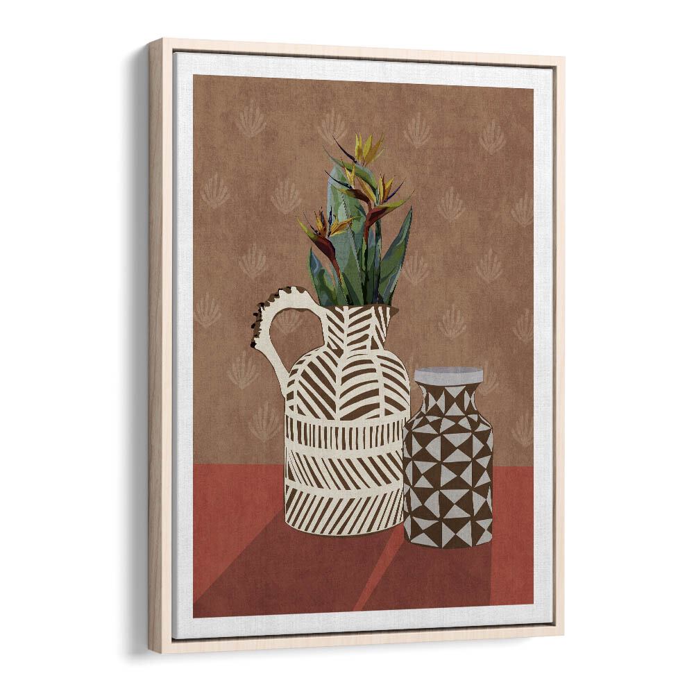 Elegant FLOWER VASE IV, BOHO ART PAINTINGS by Emel Tunaboylu, enhancing spaces with vibrant colors and modern design.