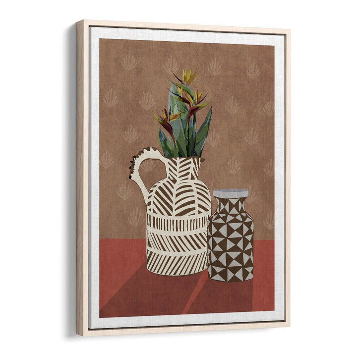 Elegant FLOWER VASE IV, BOHO ART PAINTINGS by Emel Tunaboylu, enhancing spaces with vibrant colors and modern design.