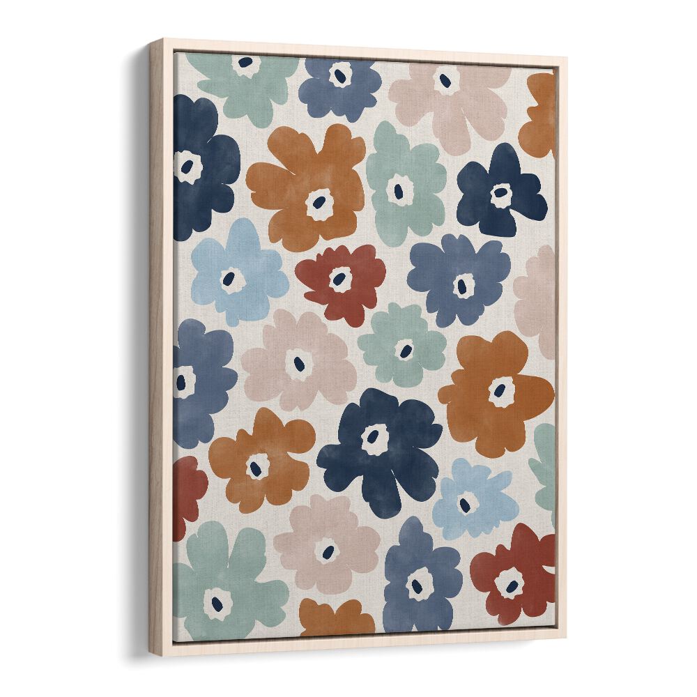 Vibrant BLUE TERRACOTTA FLOWERS, FLORAL FLOWER PAINTINGS bringing nature's charm to your space with Elena Ristova's art.