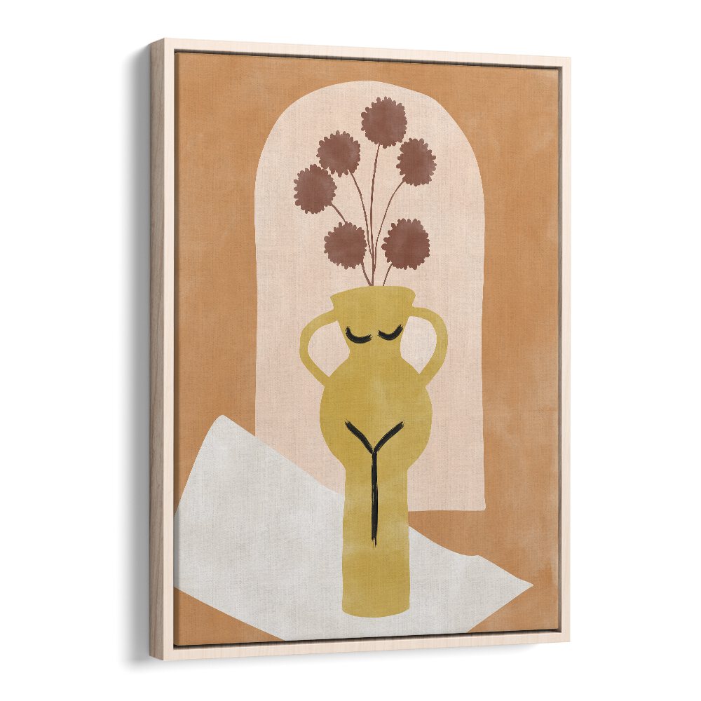 YELLOW FLOWER POT , BOHO ART PAINTINGS