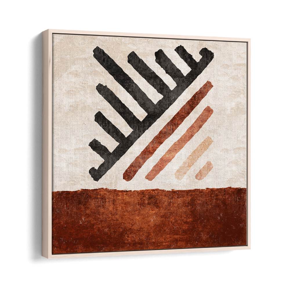 Modern Geometrik CIZGILI KILIM KIREMIT, BOHO ART PAINTINGS by Emel Tunaboylu for elegant home decor.