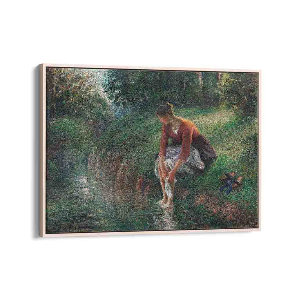 painting - WOMAN BATHING HER FEET IN A BROOK (1894–95) by Asianmonk