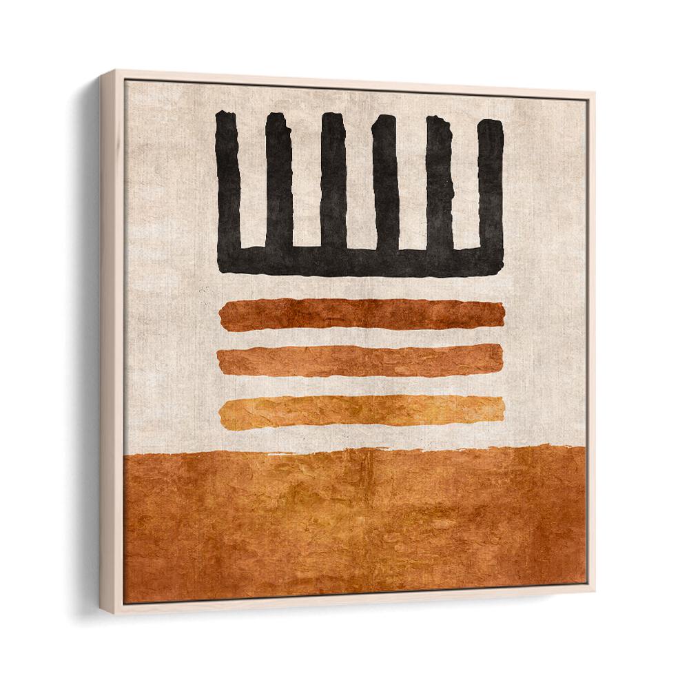 Geometrik Cizgili Kilim Turuncu, a stunning boho art painting, perfect for elevating your interior decor.