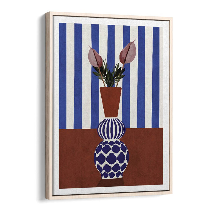 Colorful FLOWER VASE II, BOHO ART PAINTINGS by Emel Tunaboylu enhances any space with vibrant design and elegance.