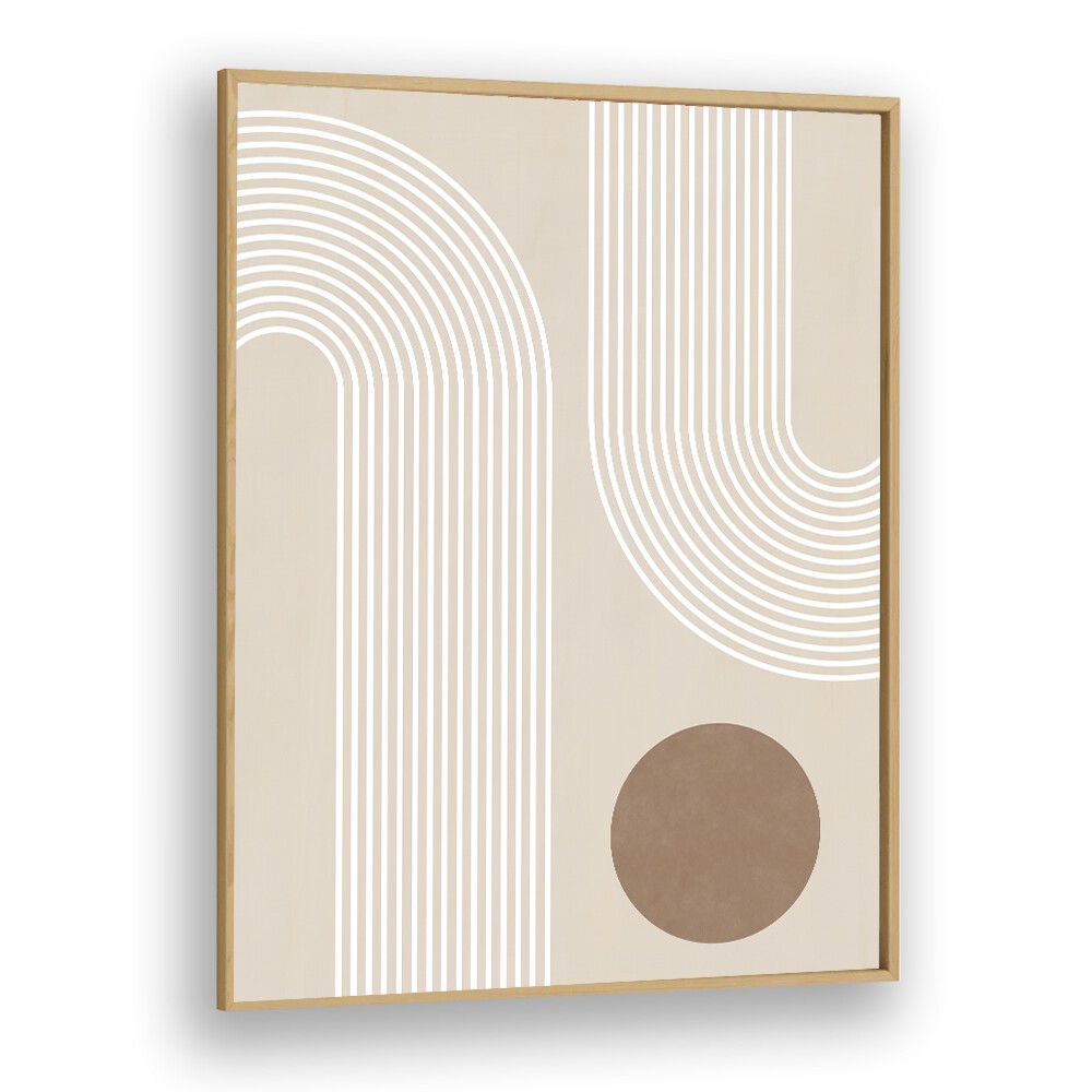 Elegant BEIGE ARC III, BOHO ART PAINTINGS by Elena Ristova, showcasing contemporary design with soft tones and lines.