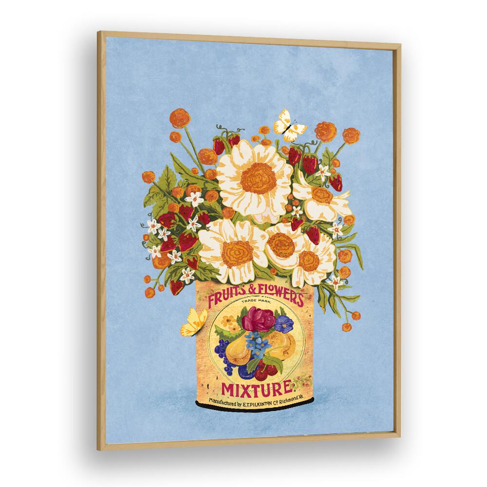 Captivating floral flower painting, "Flowers In A Vintage Tea Can," adds elegance to any space by Raissa Oltmanns.