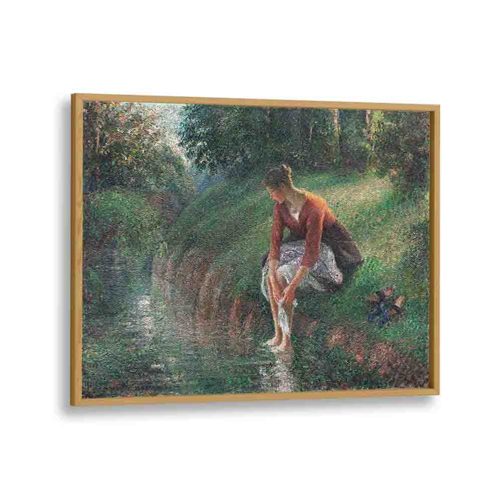 painting - WOMAN BATHING HER FEET IN A BROOK (1894–95) by Asianmonk