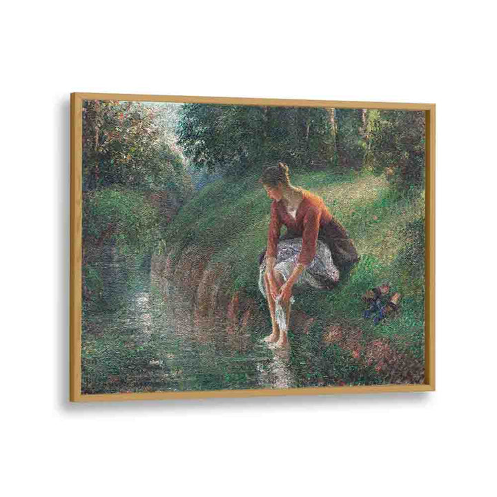 painting - WOMAN BATHING HER FEET IN A BROOK (1894–95) by Asianmonk