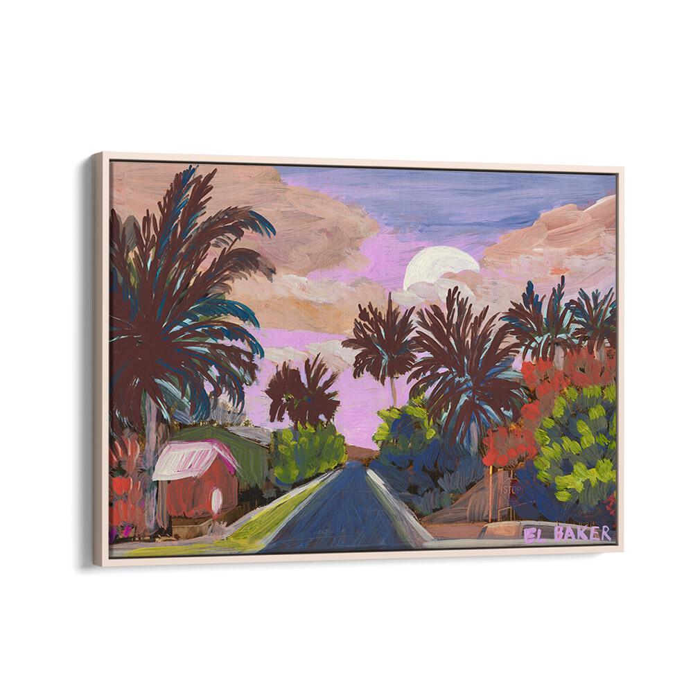 Vibrant COUNTRY ROAD, LANDSCAPE PAINTINGS showcasing a serene rural scene, perfect for enhancing your home decor.