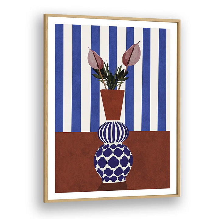 Elegant FLOWER VASE II, BOHO ART PAINTINGS by Emel Tunaboylu, featuring striking colors and design for your decor.