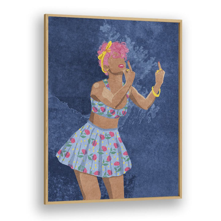 Stylish "Not Your Girl" fashion poster featuring vibrant colors and bold attitude, perfect for any art lover's collection.