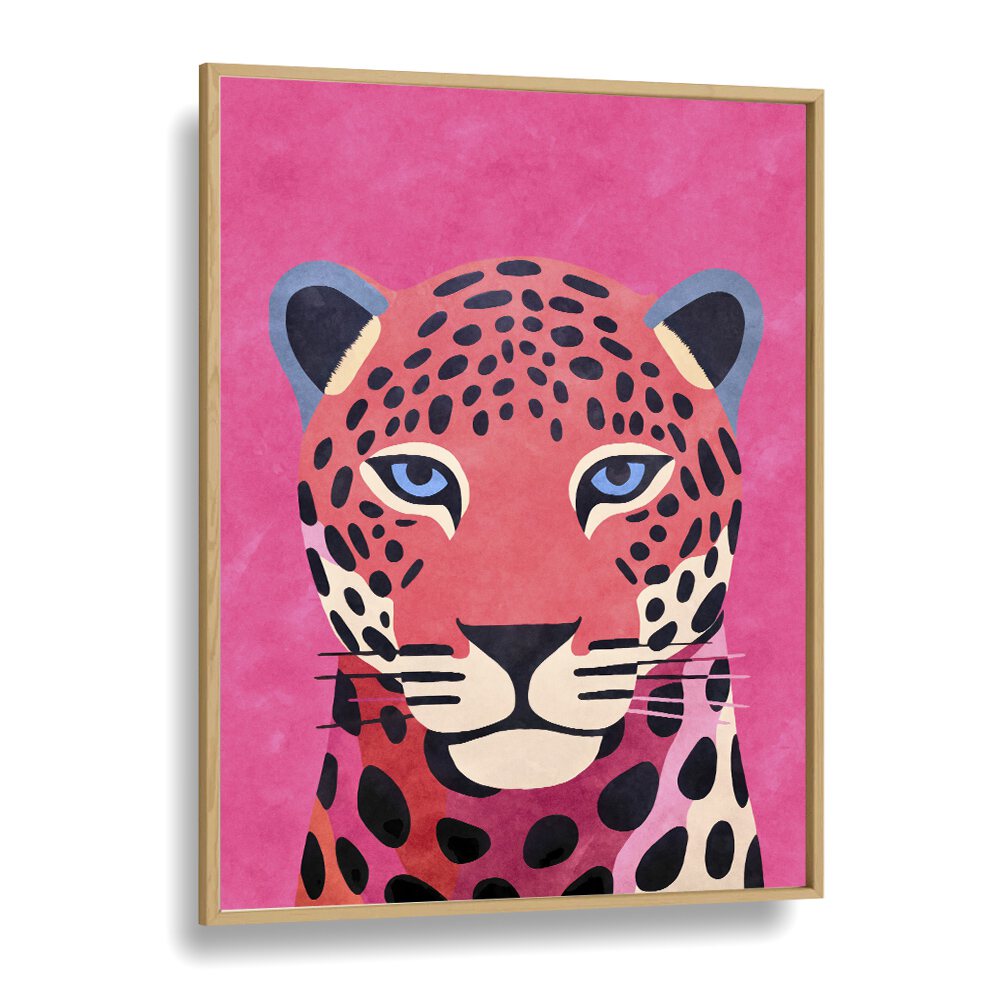 Colorful Pink Cheetah artwork by Andrea Haase, a stunning addition to animal paintings for wildlife lovers.