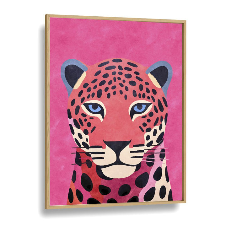Colorful Pink Cheetah artwork by Andrea Haase, a stunning addition to animal paintings for wildlife lovers.