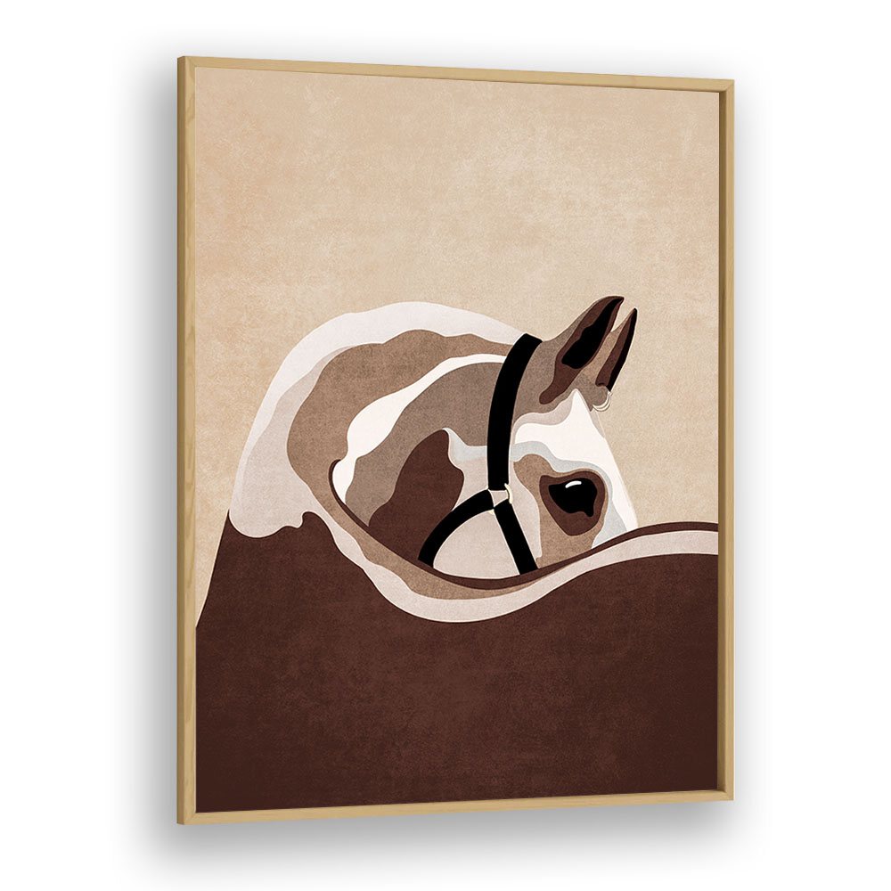 Elegant HORSE II, ANIMAL PAINTINGS by Emel Tunaboylu, featuring a stylized horse design perfect for any decor.