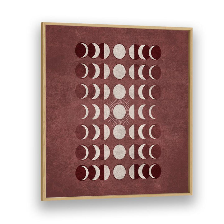 Decorate your space with VISNE MOONS PHASES, BOHO ART PAINTINGS, featuring elegant lunar designs by Emel Tunaboylu.