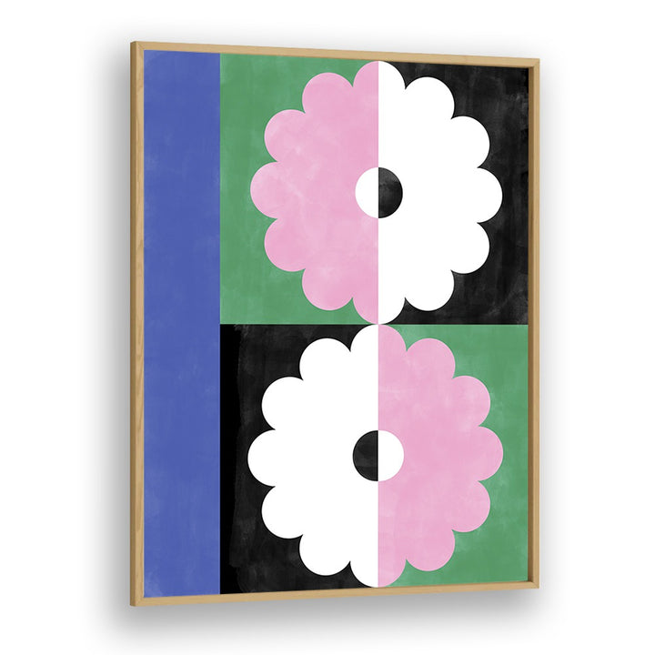 Bright and colorful TWIN FLOWER, FLORAL FLOWER PAINTINGS by Elena Ristova, perfect for enhancing your space.