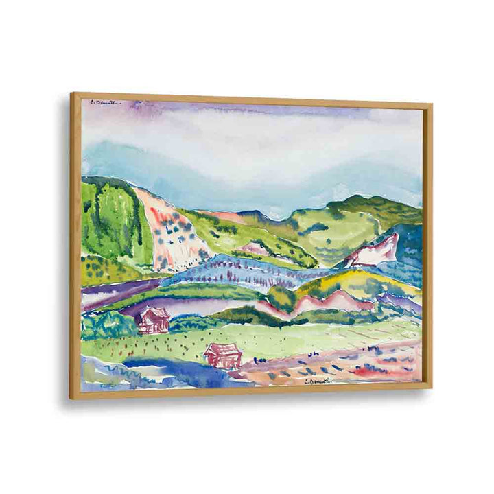 painting - MOUNTAIN WITH RED HOUSE (CA. 1913) by Asianmonk