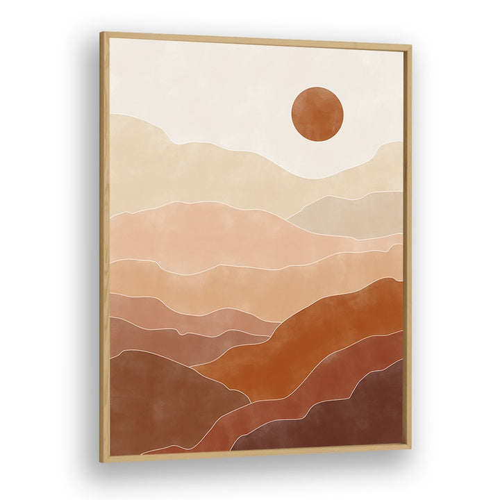 Stunning SERENE MOUNTAINS, LANDSCAPE PAINTINGS by Elena Ristova, capturing nature's tranquil beauty in warm hues.