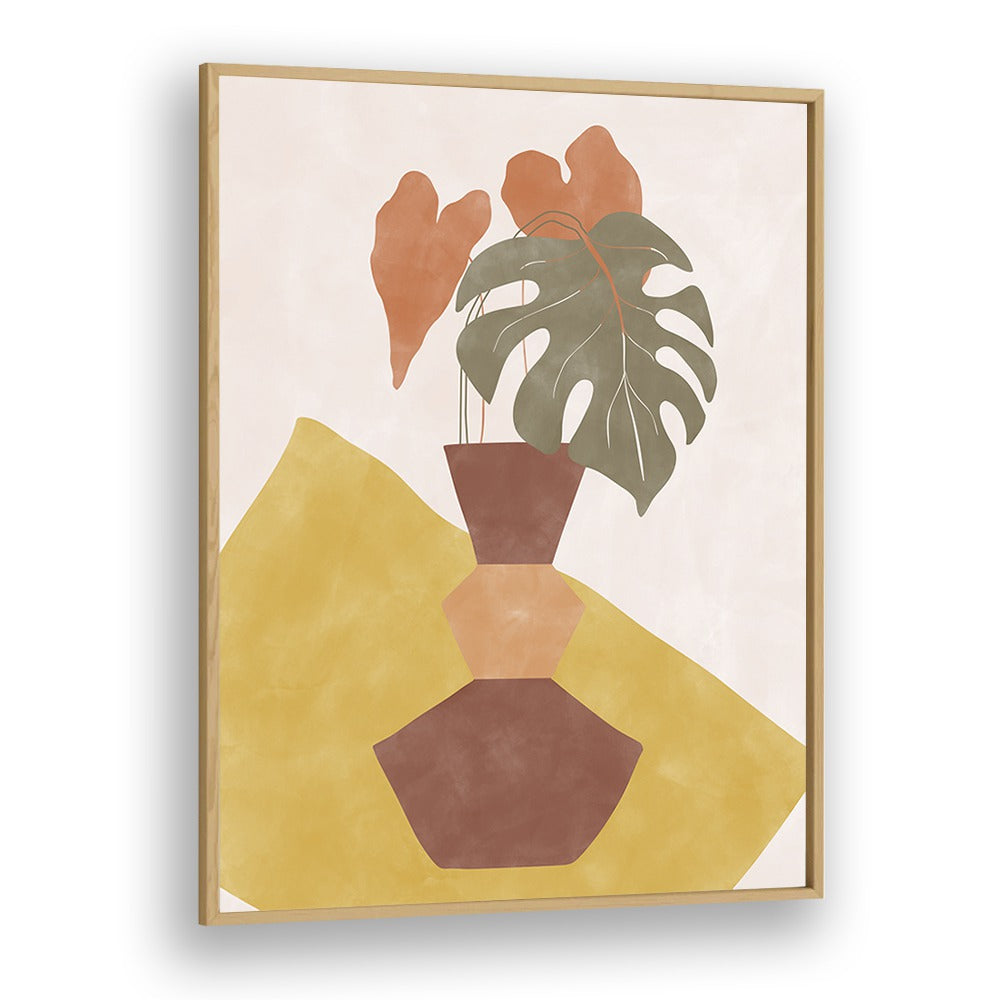 Stylish BROWN FLOWER POT, BOHO ART PAINTINGS by Elena Ristova add a touch of nature to your home decor.