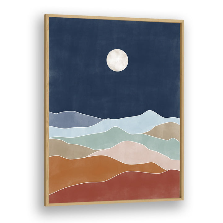Elegant WOODEN STREET, LANDSCAPE PAINTINGS featuring serene mountain visuals, perfect for enhancing your living space.
