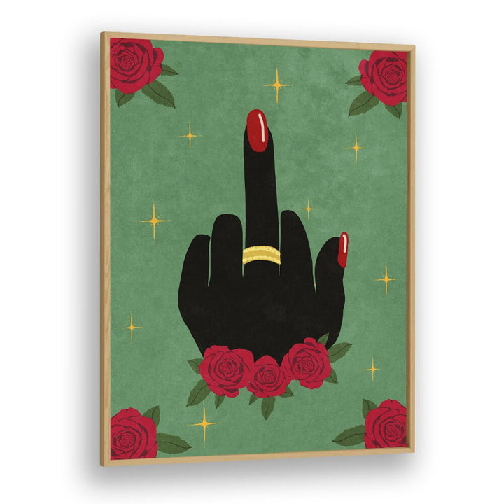 Bold "Middle Finger" fashion poster by Raissa Oltmanns, perfect for modern aesthetic lovers.