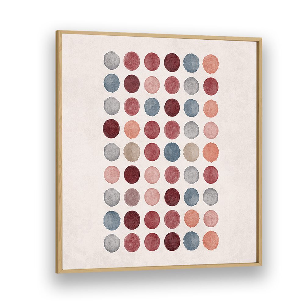 Vibrant WATERCOLOR DOTS, BOHO ART PAINTINGS by Emel Tunaboylu, elegantly framed for a modern touch.