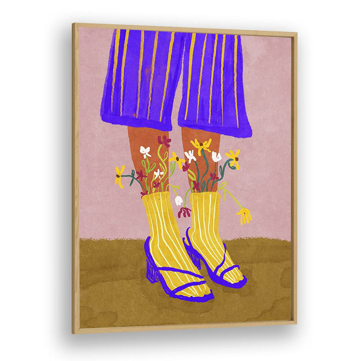 Colorful FASHION SHOOTY, FASHION POSTERS featuring vibrant boots and floral details, perfect for stylish home decor.