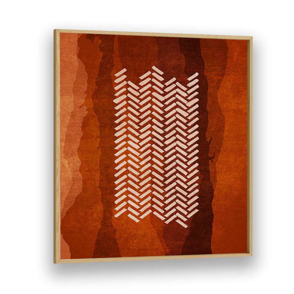 BALIK SIRTI DESEN, BOHO ART PAINTINGS in rich earth tones, perfect for enhancing any modern space by Emel Tunaboylu.
