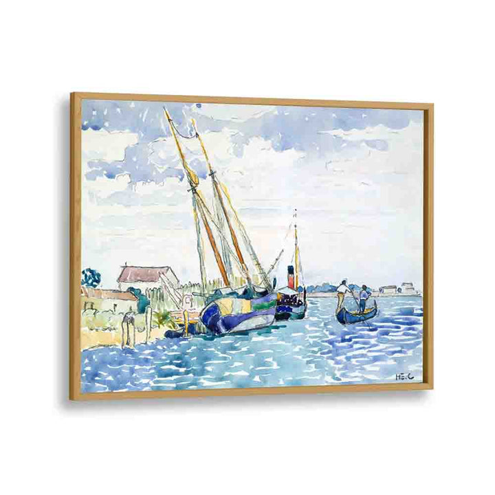 painting - MARINE SCENE (BOATS NEAR VENICE) (1903) by Asianmonk