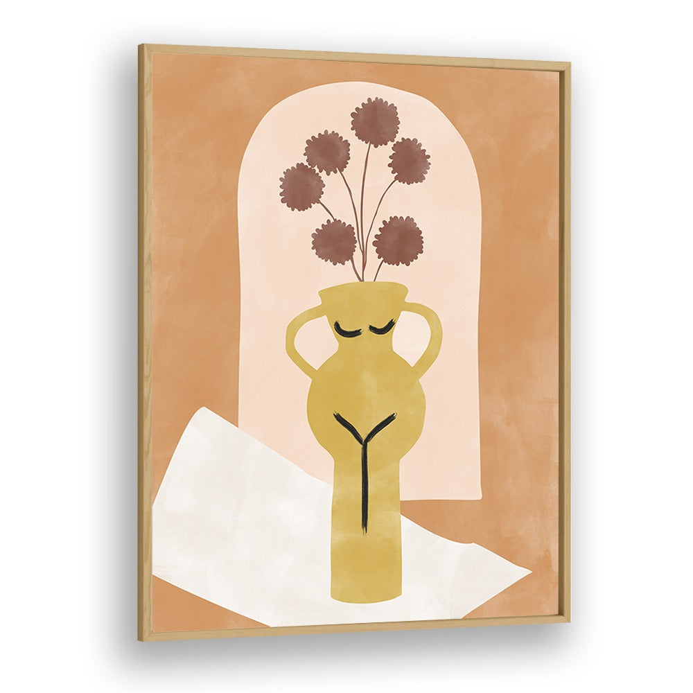 Brighten your space with the YELLOW FLOWER POT, BOHO ART PAINTINGS by Elena Ristova, showcasing vibrant floral elegance.