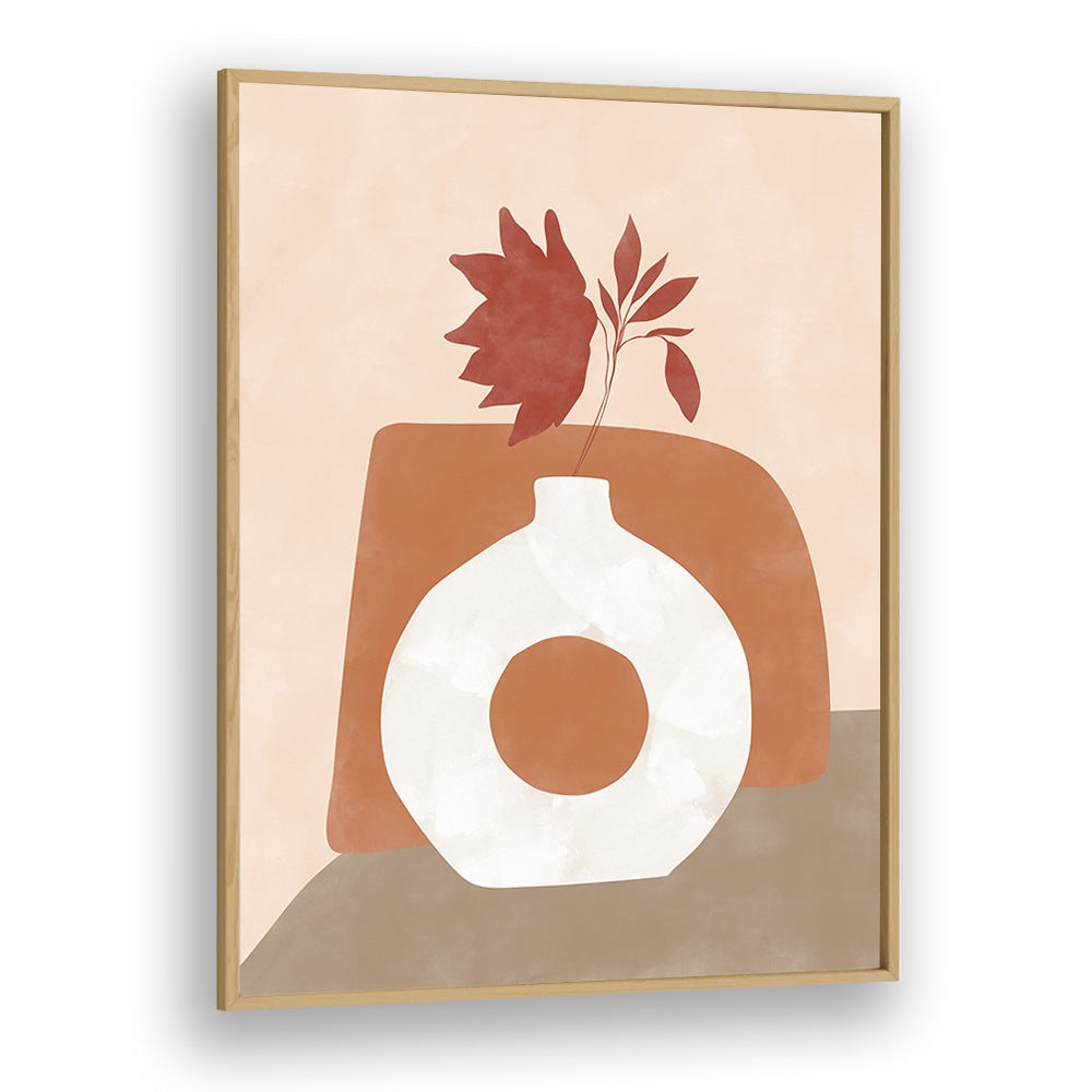 Stylish WHITE FLOWER POT, BOHO ART PAINTINGS by Elena Ristova enhances any modern decor effortlessly.