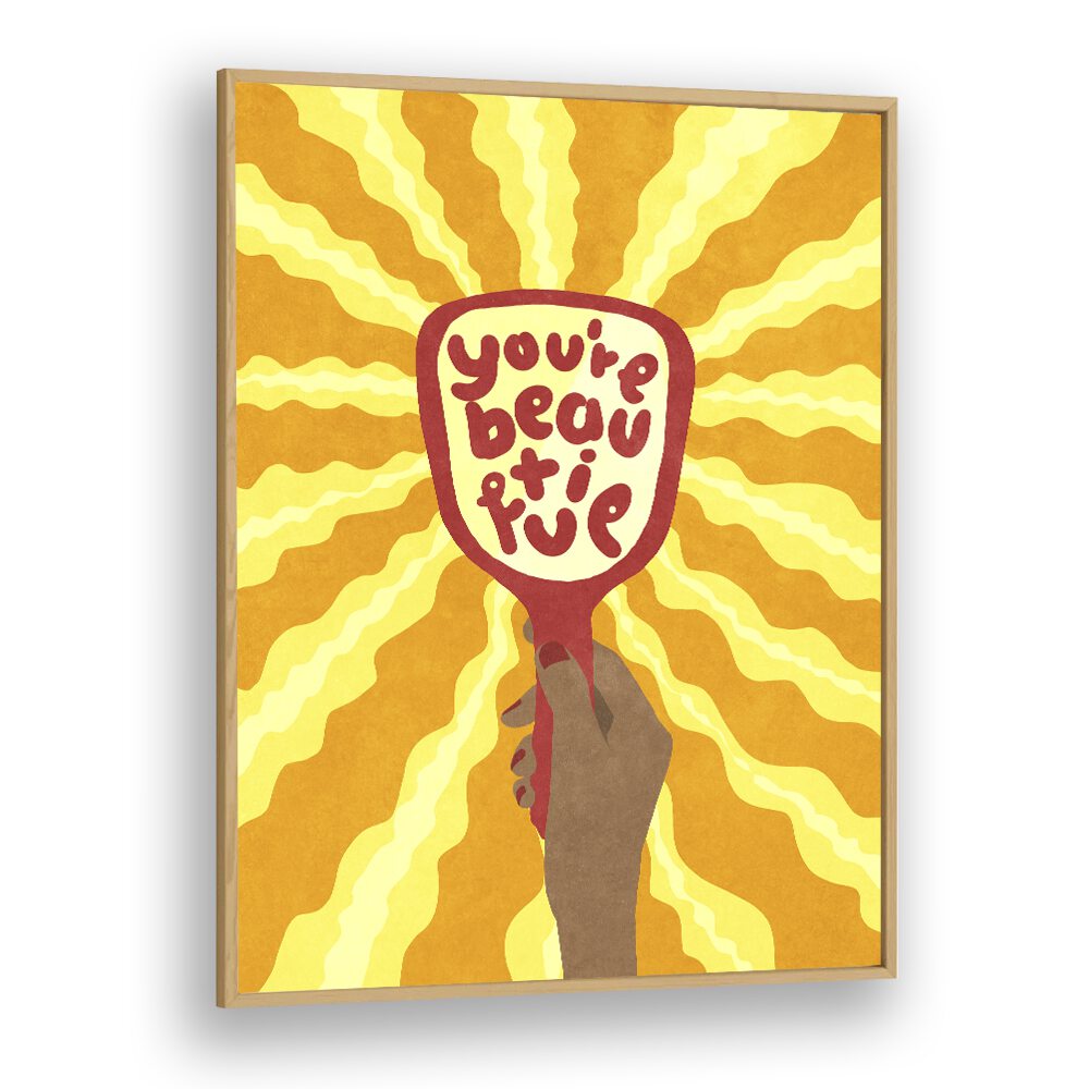 Bright and vibrant BEAUTIFUL, QUOTES poster featuring uplifting typography by Raissa Oltmanns, perfect for any decor.