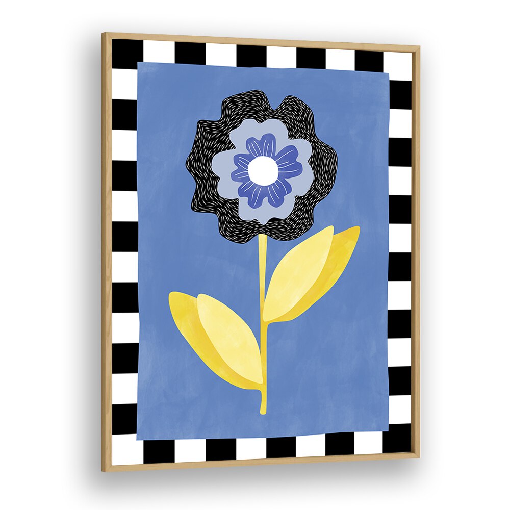 Vibrant BLUE FLOWER, FLORAL FLOWER PAINTINGS by Elena Ristova, perfect for adding elegance to any space.