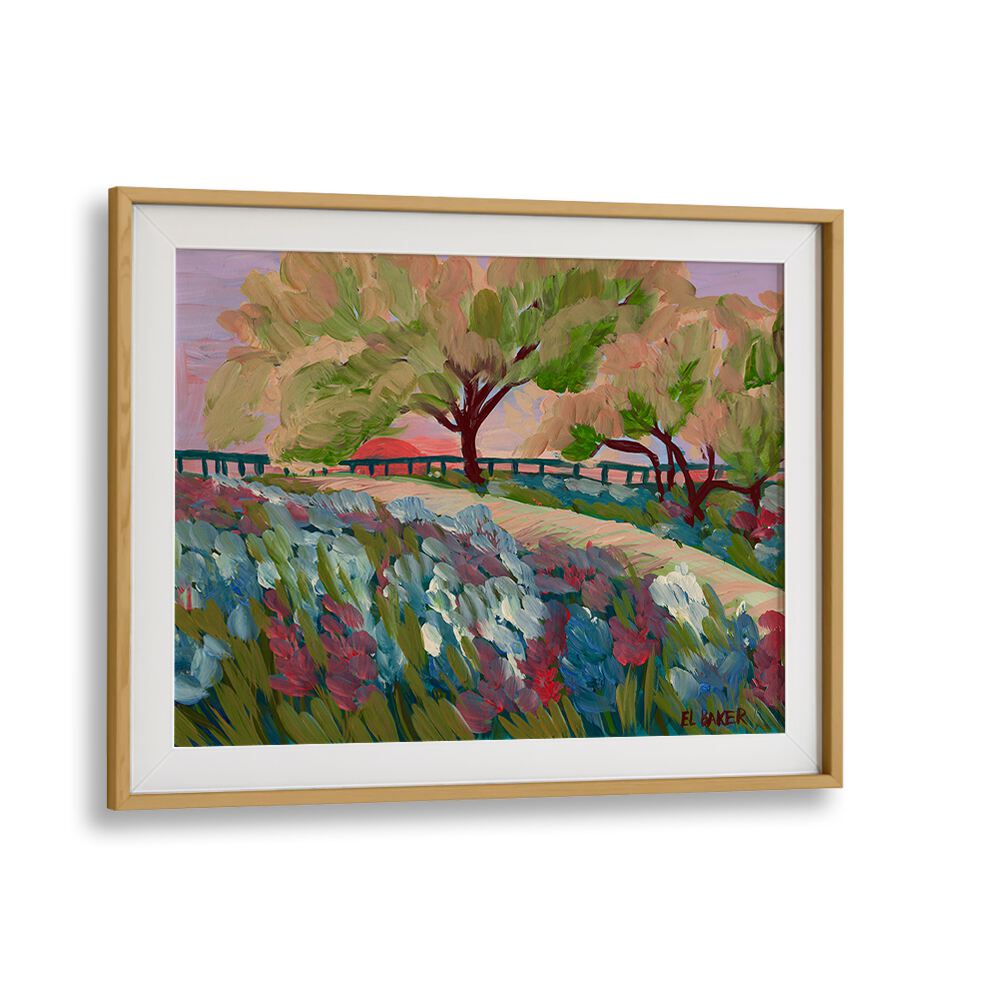 Vibrant HILL COUNTRY SUNRISE, LANDSCAPE PAINTINGS showcasing serene rolling hills and a breathtaking sunrise.